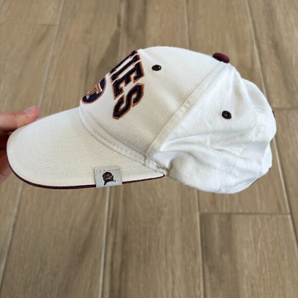 Zephyr Virginia Tech Hokies Adjustable Hat Unisex White Maroon College Sports - Picture 2 of 8